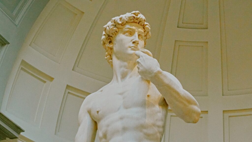 Michelangelo's David in Galleria dell'Accademia