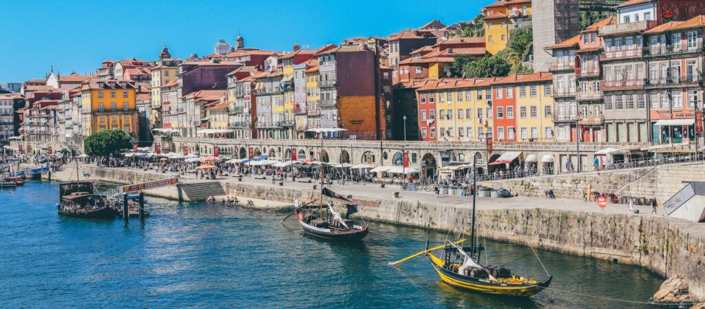 Porto Ribeira and Douro River in Portugal