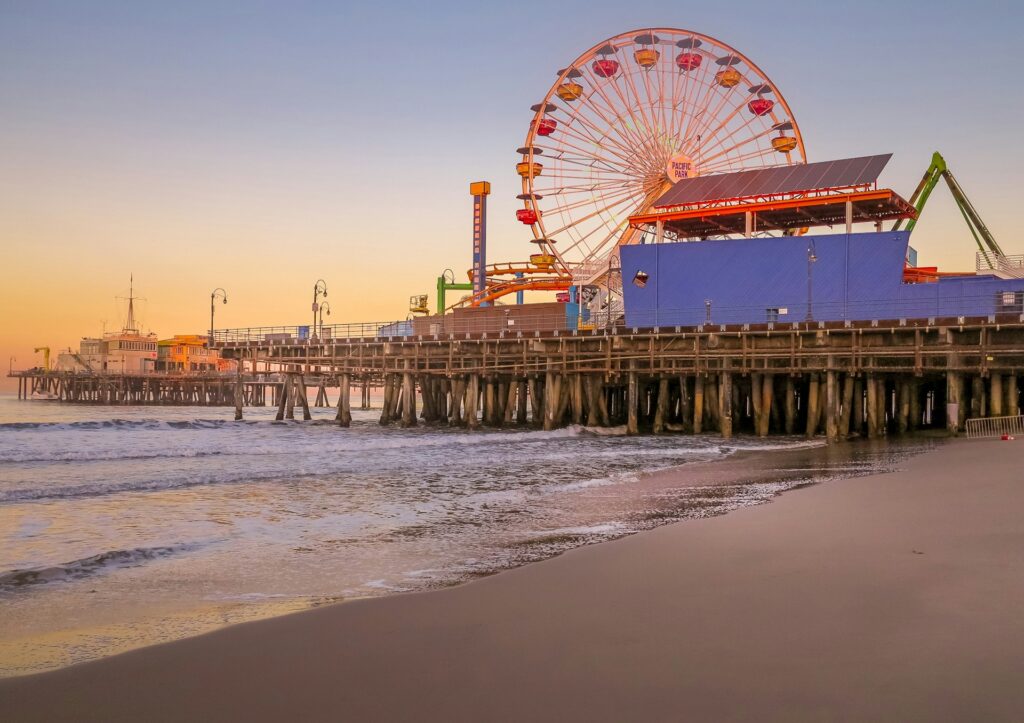 Santa Monica Beach in Los Angeles, USA